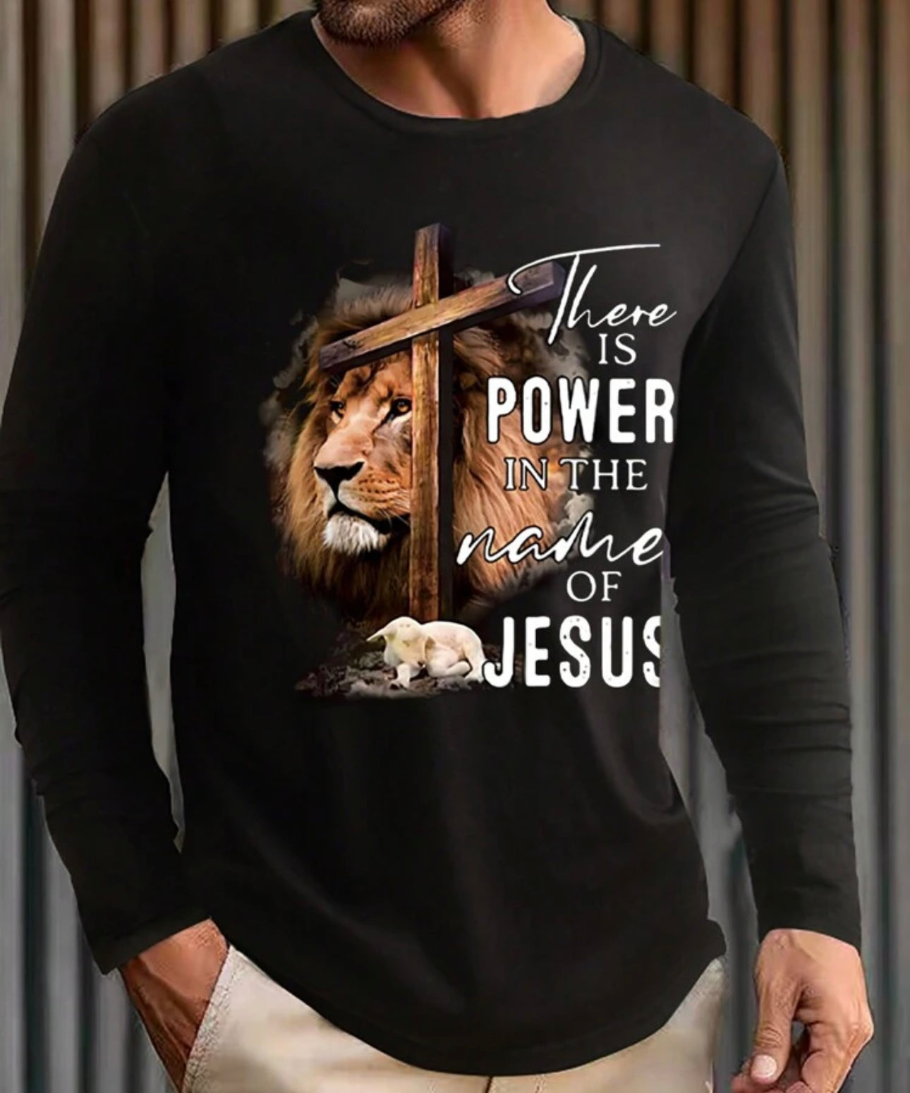 Langarmshirt - There is Power in the Name of Jesus