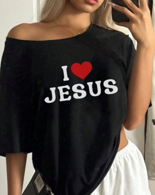 Schulterfrei I Love Jesus