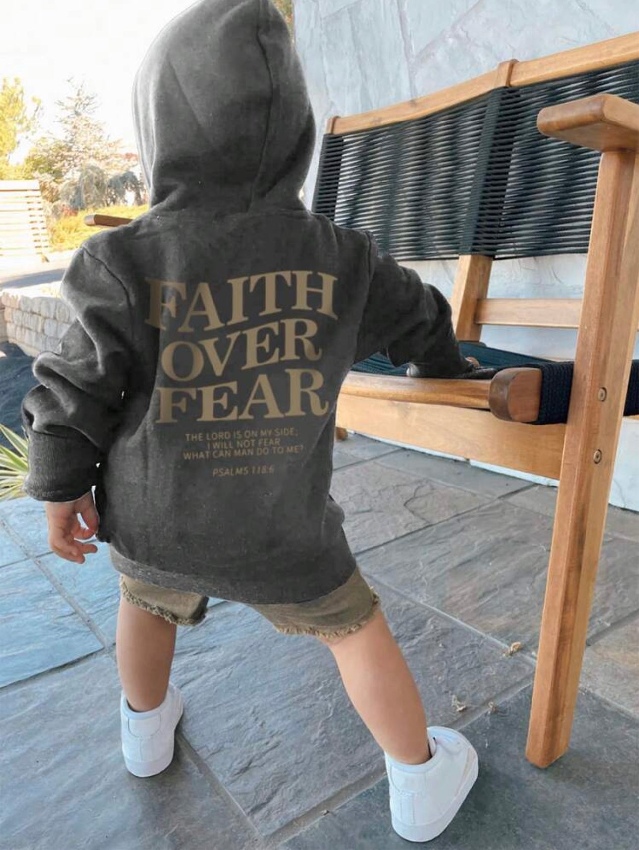 Faith Over Fear Kids Pullover